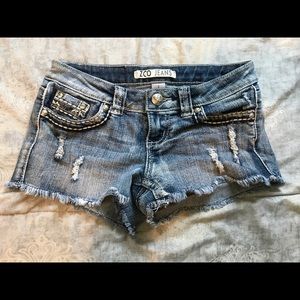 Distressed Daisy Dukes Jean Shorts